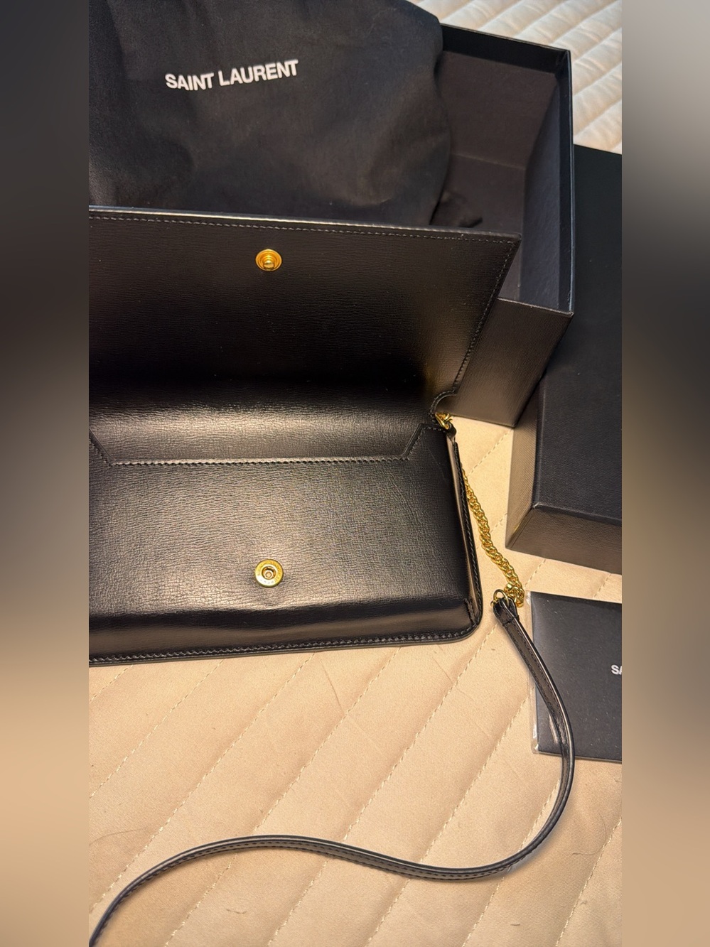 Like new & authenticSaint Laurent YSL Smooth Leather Crossbody Cell Phone Holder - Picture 7 of 11